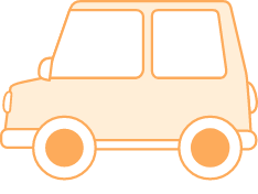 車でお越しの方